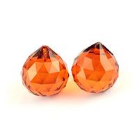 Colores K9 Bola colgante de cristal prisma de cristal Feng Shui Bolas facetadas árbol boda despedida decoración del hotel, naranja, 30 mm, 1 pieza
