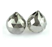 Colores K9 Bola colgante de cristal prisma de cristal Feng Shui Bolas facetadas árbol boda despedida decoración de hotel, gris ahumado, 40 mm, 1 pieza