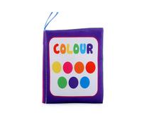 (Colores) Libro de tela suave táctil de estilo infantil, suministros educativos cognitivos tempranos para bebés