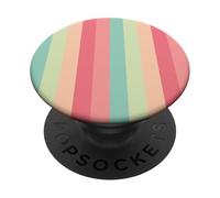 Colores Pastel Rayas Costeras Y2K Estética Verano PopSockets PopGrip Adhesivo
