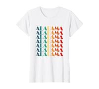 Colores Retro del Estado de Alabama Camiseta gráfica económica, Mujer, Blanco, M