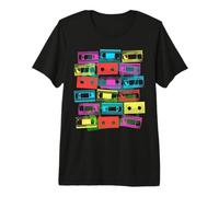 Colores Retro del Pop del vídeo de Las películas del VCR de Las Cintas del Casete de VHS 1980s Camiseta Premium