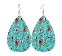 Colores Retro Modernos De Mediados De Siglo, Años Cincuenta, Estilo Átomo. Pendiente Moda Pendientes Colgante Cómodo Aretes Para Aniversario Mujer