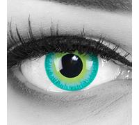 Colores rojos Negra Crazy Contacto lente Crazy Contact Lenses Hellraiser negro con borde Rojo 1 par incluye 60 ml Solución combinada y lentes de contacto Depósito Ideal para Halloween