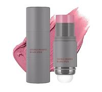 Colorete en barra de doble punta con cabeza de esponja, colorete en barra resistente al agua, iluminador facial, colorete de larga duración para mejillas, labios y ojos. (02#)