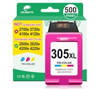 COLORETTO 305 XL Cartuchos de Tinta para HP 305 Color para HP DeskJet 2800e 2810e 2820e 2821e 2822e 2823e 4200e 4210e 4220e 4222e 4230e 2800 2810 2820 2821 2822 2823 Cartucho para HP 305 XL Tri-Color