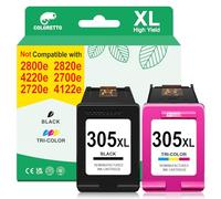 COLORETTO 305XL Cartuchos de Tinta para HP 305 XL Negro y Color Cartuchos para HP 305 Tinta Impresora para HP 305 para HP Envy 6400 Tinta Impresora para HP Envy 6420e 6020e 6430e 6432e 6400e 6000