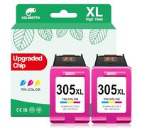 COLORETTO 305XL Color Tinta para HP 305 XL DeskJet 4220e DeskJet 2820e 2800e 2810e 2821e 2822e 2823e 4200e 4210e 4222e 4230e 2720e 2723e 4110e 4120e 4122e 4130e Cartuchos para HP 305 XL Color Pack