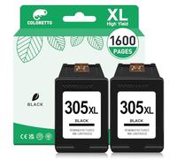 COLORETTO 305XL Ngero Cartuchos de Tinta para HP 305 XL DeskJet 4220e 2820e