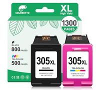 COLORETTO 305XL Tinta para HP 305 XL DeskJet 2820e 2800e 2810e 2822e 4230e | hp305xl DeskJet 4200e 4220e 2800 2810 2820 2821 2822 2823 4200 4210 4220 4222 4230 cartuchos 305 xl negro y color tinta hp305