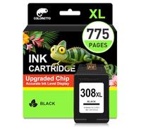COLORETTO Cartucho 308XL remanufacturado para HP, Negro | Para HP DeskJet series 2900/4300 y ENVY 6100/6500, incluidos modelos e HP+.