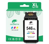COLORETTO CL-546XL Cartuchos de Tinta para Canon 546 XL Color Compatible con pixma MG2556S MG2540 TS205 TS305 TS3150 TS3151 TS3350 MG2550 MG2550s MG2950 MG2450 MG3050 MG3051 MG3052 MX495