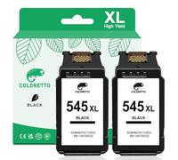 COLORETTO PG-545XL Cartucho de Tinta Remanufacturado para Canon 545 XL Negro Pack Compatible con pixma MG2556S MG2540 TS3150 TS3151 TS3325 TS3350 MG3050 MG2450 MG2920 MX495 MX490 MG2550 TR4550 MG2950