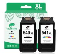 COLORETTO tinta para Canon 540 541 XL Compatibles con pixma MG3650S TS5150 MG3650 MG3250 MG3150 MG2250 MX535 MX375 MX475 TS5151TS5100 TS5140 TS5151 Cartuchos para Canon PG-540XL CL-541XL Negro y Color