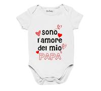 Colorfamily Body para bebé divertido Mamá papá Abuelo Abuela Tío Tía Sono L'Amore Tallas de 0 a 24 meses - Bodino para uso diurno, Papá, 0-6 meses