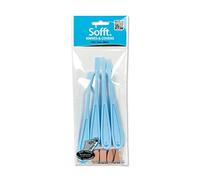 Colorfin PanPastel - Cuchillos Blandos con 8 Cubiertas, #1 Redonda, #2 Plana, #3 Ovalada y Punta #4, Multicolor