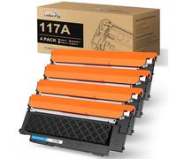 colorfly 117A Cartuchos de Toner Compatible para 117A Toner W2070A para Color Laser MFP 178nw 179fnw 150nw 150a 179fwg 178nwg Impresora (117A Negro Cian Amarillo Magenta, Paquete de 4)
