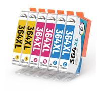 colorfly 364XL Cartuchos de Tinta Compatible para HP 364 XL para HP 5520 | para HP Photosmart 5520 6520 5510 6510 5524 para Deskjet 3070A 3520 para Officejet 4620 4622 (2 Cian 2 Magenta 2 Amarillo)