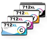 colorfly 712XL 712XL Cartuchos de Tinta Compatible con 712XL | Compatible con HP 3ED70A 3ED71A 3ED67A 3ED68A 3ED69A DesignJet T650 T630 T250 T230 T210 Studio Impresora