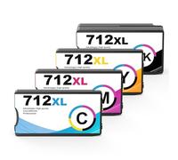 colorfly 712XL 712XL Cartuchos de tinta remanufacturados para HP 3ED70A 3ED71A 3ED67A 3ED68A 3ED69A DesignJet T650 T630 T250 T230 T210 Studio Impresora