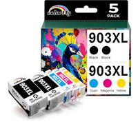 colorfly 903 XL 903 Cartuchos de Tinta Compatible para HP 903XL Pack Cartucho Tinta para HP Officejet 6950 6960 Officejet Pro 6960 6970 All-in-One Impresora (2*Negro 1*Cian 1*Magenta 1*Amarillo)