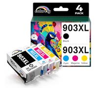 colorfly 903XL 903 Cartucho de Tinta Compatible con HP 903 XL con HP Officejet 6950 6960 Cartucho de Tinta con OfficeJet Pro 6960 6970 All-in-One (Paquete de 4, Negro, Cian, Magenta y Amarillo)
