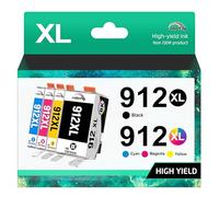 colorfly 912XL Cartucho Compatible para HP 912 912 XL Cartucho de Tinta para HP OfficeJet Pro 8022 8024 8020 8023 Cartouches OfficeJet 8012 8014 8010 8015 8017, 4 Pack