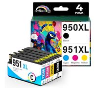 colorfly 950XL 951XL Cartouches d'encre compatibles Avec 950 XL 951 XL Cartouches Multipack 950 pour Officejet Pro 8615 8620 8600 8610 8100 8620 8100 8625 8630 8640 8660 276dw 251dw(4 Paquets)