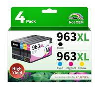 colorfly 963xl Multipack de cartuchos compatibles con HP 963 963XL para Officejet Pro 9010 9012 9013 9014 9015 9016 9018 9019 9020 9022 9023 9025 9026 9028 (Negro Cian Magenta Amarillo)