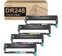 colorfly DR248 Tambor DR248 ompatible Brother DR-248 DR 248 MFC-L3760CDW | para tóner Brother TN248 TN248XL, para MFC-L3760CDW DCP-L3560CDW LC3740CDW L3520CDWE L3520CDW HL-LC3215CW LC3220CW, 4 pack