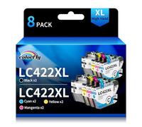 colorfly LC422 Cartucho de Tinta Compatible con Brother LC422 LC-422XL LC-422XLVAL Multipack para Brother MFC-J5340DW MFC-J5345DW MFC-J5740DW MFC-J6540DW MFC-J6940DW (8 Paquetes)