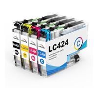 colorfly LC424 - Cartuchos de tinta de repuesto para LC-424 LC424XL compatibles con impresora DCP-J-1200W DCP-J1200WE (paquete de 4)