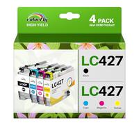 colorfly LC427 LC 427 Patrones Compatibles para Brother LC-427 LC427XL LC-427VAL Cartuchos de impresora para Brother MFC-J5955DW MFC-J6955DW HL-J6010DW MFC-J6957DW MFC-J6959DW Impresoras, Pack de 4