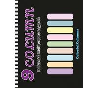 Colorful 9 Column Multipurpose Log Book: Customizable 9 Column Ledger Log for Bookkeeping, Business, or Personal Planning | Large Multipurpose ... | 8.5x11 Inch Landscape Layout, 80 Pages
