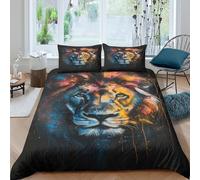 Colorful Abstract Art Funda de Edredón Juego de Ropa de Cama de 3 Piezas Impresión 3D Colorido Abstract Arte Funda Edredon Funda de Almohada a Juego Suave for niños y niñas Super King（260x220cm）