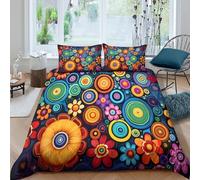 Colorful Abstract Art Funda Edredon Juego de Ropa de Cama de 3 Piezas Impresión 3D Cierre de Colorido Abstract Arte Funda de Edredón Funda de Almohada a Juego for Adolescentes Double（200x200cm）