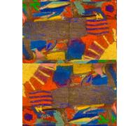 Colorful, Abstract, Hand Created, Oil Pastel, Creative World 200 Unlined, Star Detailed Page, 8x11, Hardcover Journal, Art Pad, Sketchbook, Drawing ... By: Artist Mary Elisabeth Linder @ MaryEMade