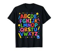 Colorful Alphabet ABC Teacher Classroom Letters Camiseta