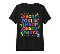 Colorful Alphabet ABC Teacher Classroom Letters Camiseta Premium