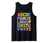 Colorful Alphabet ABC Teacher Classroom Letters Camiseta sin Mangas