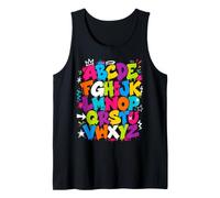 Colorful Alphabet ABC Teacher Classroom Letters Camiseta sin Mangas