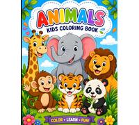 Colorful Animals : Fun Coloring Book for kids aged 3 to 7: Fun and Easy Animal Coloring Pages for Boys and Girls | Cute Zoo, Farm, Jungle, and Forest Animals for Creative Learning and Relaxation