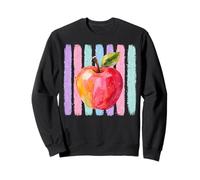 Colorful Apple Watercolor Art Teacher Appreciation Design Sudadera