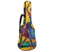 Colorful Art Dancing - Bolsa para guitarra acústica para mujer con 2 bolsillos, correa ajustable para el hombro y colgador trasero, adecuada para guitarras eléctricas, bajos y guitarras clásicas,