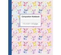 Colorful Axolotl Composition Notebook: Cute Kawaii Axolotl Friends | 7.5" x 9.25" | 120 Pages | Wide Ruled
