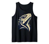 Colorful Bearded Dragon Face Reptile Animal Lover Camiseta sin Mangas