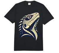 Colorful Bearded Dragon Face Reptile Animal Lover Comfort Colors Adult Heavyweight T-Shirt