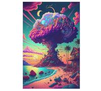 Colorful Big Tree Puzzles de madera 1000 piezas para adultos, póster Jigsaw Puzzle, diseño único, juguete educado para adolescentes y niños (78 x 53 cm)