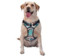 Colorful Biological Forms in Op Art - Arnés prémium para perros pequeños, medianos y grandes, duradero, sin tirones, con correas reflectantes y hebillas de liberación rápida, talla XL