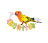 Colorful Bird Chew, Petals Parrot Toy, Medium Size Toy with Durable Beads, Safe Wooden Cage Accessory, Perch Stand with Fun Design, Bird Toys for Conures and Parakeets Interactive Parrot Toys